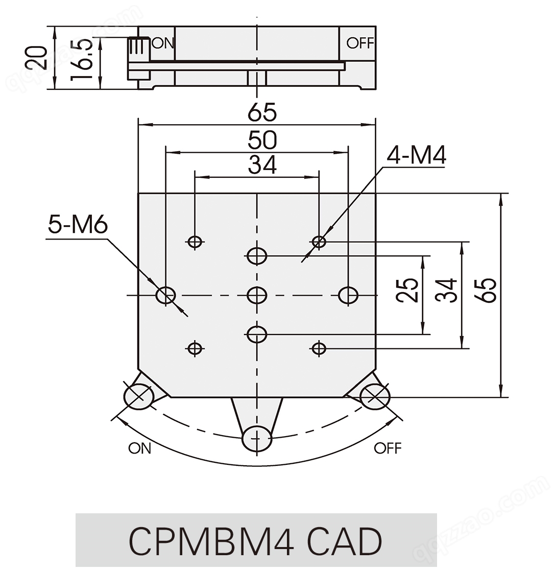 CPMBM4渐变磁力底座CAD