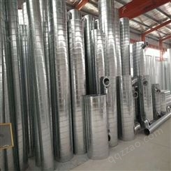 青岛威尔森供青岛钢结构白铁风管管道螺旋风管厂家