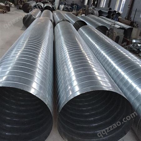 青岛威尔森供青岛钢结构白铁风管管道螺旋风管厂家