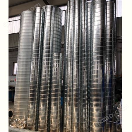 青岛威尔森生产湖北加工螺旋风管钢结构白铁风管厂家