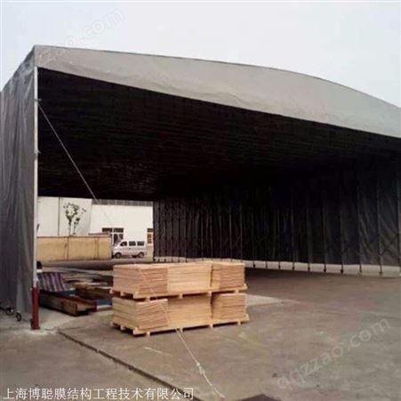 BC-2020户外工厂仓库移动推拉棚 活动伸缩遮阳雨篷彩钢推拉大棚 免费安装
