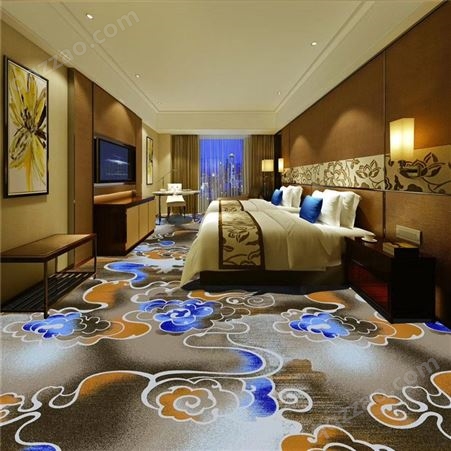 快捷酒店客房印花地毯直销-昆明紫禾地毯供应