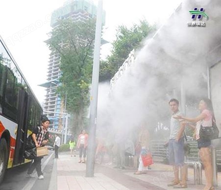 广州水雾喷雾降尘设备 济南砂石厂除尘雾喷机 2020雾森