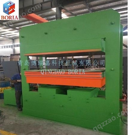 黄岛工厂自动开合模型橡胶地垫成型机-热压平板硫化机