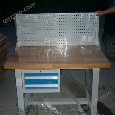 专业定做 实木工作台 1.5米木质检测卓 移动式工作台