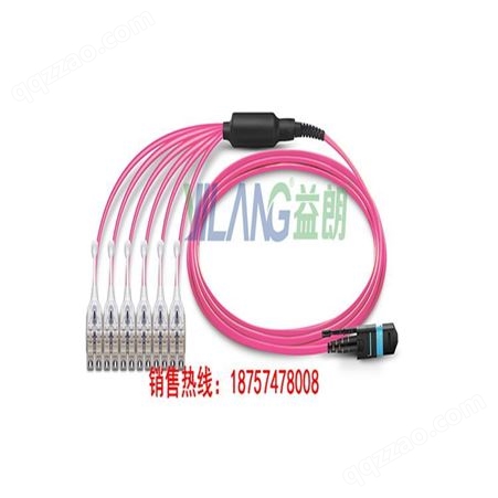 10m 8芯 MTP(母)-4*LC/UPC双工万兆多模OM4分支光纤跳线