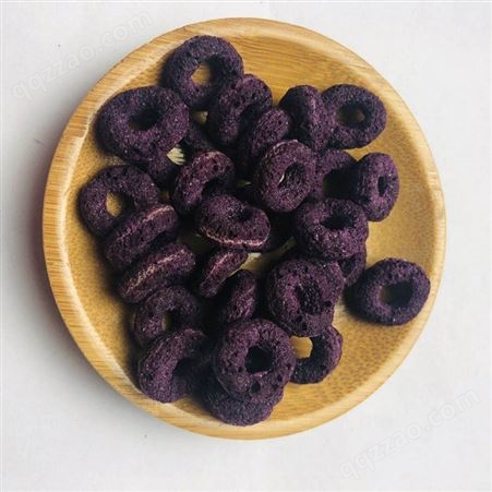五谷香出厂价紫薯谷物圈 早餐粥紫薯圈 