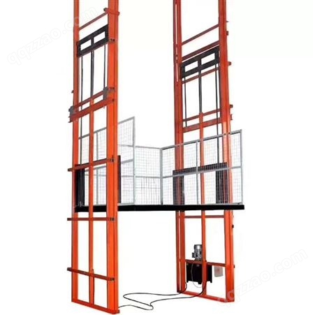 室内室外仓库用简易式电动液压升降货梯 导轨式固定升降机
