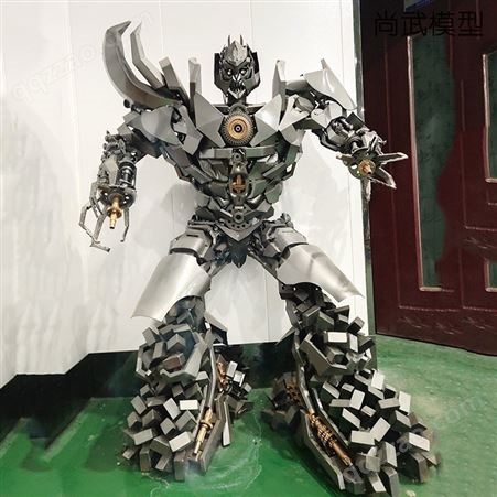 尚武户外展览变形金刚摆件 铁艺机器人钢雕塑 大型变形金刚模型
