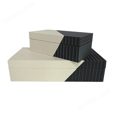 创意样板房首饰盒床头柜木质软装饰品收纳盒家具卖场新中式装饰盒