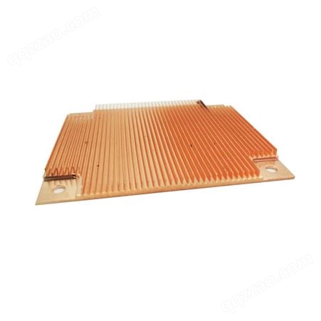 纯铜铲齿散热片，大功率高密度铲齿散热板，定制铜型材铲片散热片