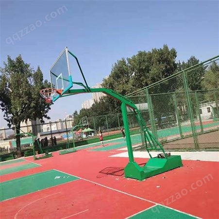欢迎来电 沧州冠龙 小区操场篮球架 凹箱篮球架