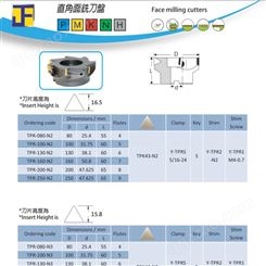 批发供应中国台湾泰精刀盘直角面铣刀盘 多种规格型号齐全TPR50-22