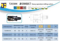 中国台湾泰精重切削型粗铣刀T2038M-40多种型号齐全