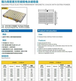 安威鼎力电控永磁 强力高密度方形磁极电永磁吸盘ELM-100，ELM-300，ELM-600