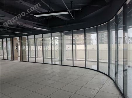 密拼玻璃隔断 防爆钢化弧形 阳光房楼梯商场办公室可用 定制包装