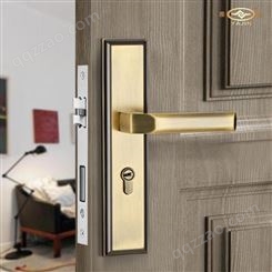 雅金现代简约卧室连体门锁 锌合金磁吸执手极简木门锁家用房门锁