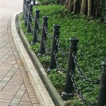 普罗盾铸铁罗马柱 铁艺柱子河岸立柱防护栏公园隔离景观柱广场铁链防护栏