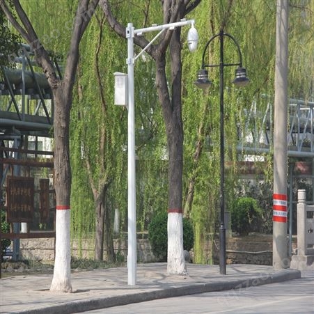 河南新农村信号杆 4米10米悬臂式监控杆  新农村广场球场监控杆