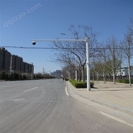 新世纪 学校广场小区公路不锈钢监控杆高质量环保监控立杆