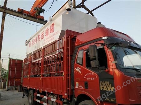富乐2019新型6.8米散装物料运输车_30方散装饲料运输罐15吨饲料罐