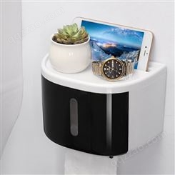 创意抽纸筒卫生纸盒 浴室挂壁收纳架 防水厕纸置物架