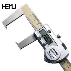 禾木（HEMU）扁头外沟槽数显卡尺 IP54防水不锈钢游标卡尺