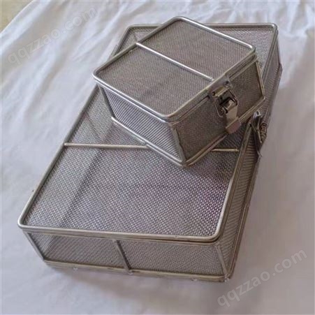 卓莱 304材质不锈钢密孔网正方形网盒 小零件收纳存放精密盒