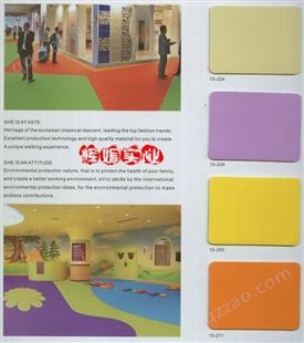 彩丽艾琪尔幼儿园PVC地板革塑胶地板纸耐磨防滑纯色儿童卡通舞蹈价格实惠