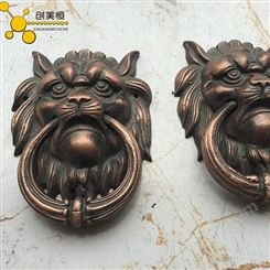 外贸不锈钢门环狮子定做 中国传统造型配件来图定做