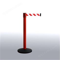 思镒厂直销红色烤漆警戒带防护栏杆座 可移动排队伸缩隔离带 一米线围栏