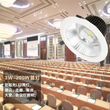 国际标准协议DMX512筒灯 调光调色嵌入式80w筒灯
