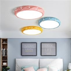 吸顶灯led圆形卧室客厅北欧现代个性创意温馨马卡龙夜明珠卧室灯