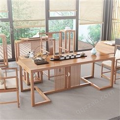 新中式实木茶桌椅组合 原木茶桌 简茶桌 禅意功夫茶台 会所茶室