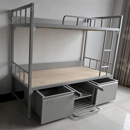 加厚双层寝室床 钢制上下铺铁架床 上下床制式营具双层床