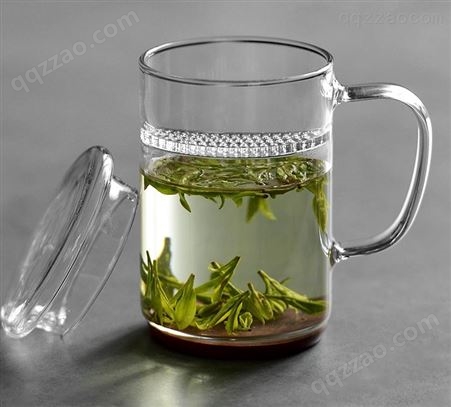 茶水分离泡茶器  带盖泡茶杯  创意玻璃杯  高鹏硅马克杯  耐热家用饮水杯