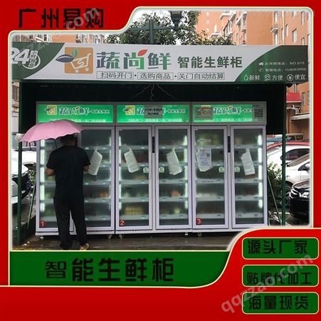 冷冻肉类机 冷藏肉类酸奶智能生鲜柜 卤味无人机厂家 广州易购