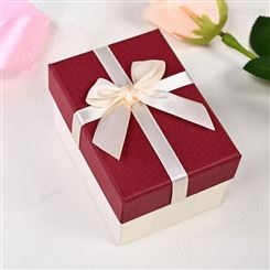 高档蝴蝶结礼品包装盒定做化妆品伴手礼品盒母亲节生日礼物盒定制